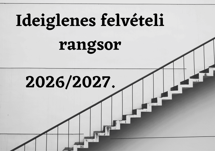 Ideiglenes felvételi jegyzék 2026